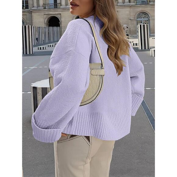 Oversized Sweaters Fuzzy Knit Chunky Pullover Sweater For Women - Picture 2 of 8